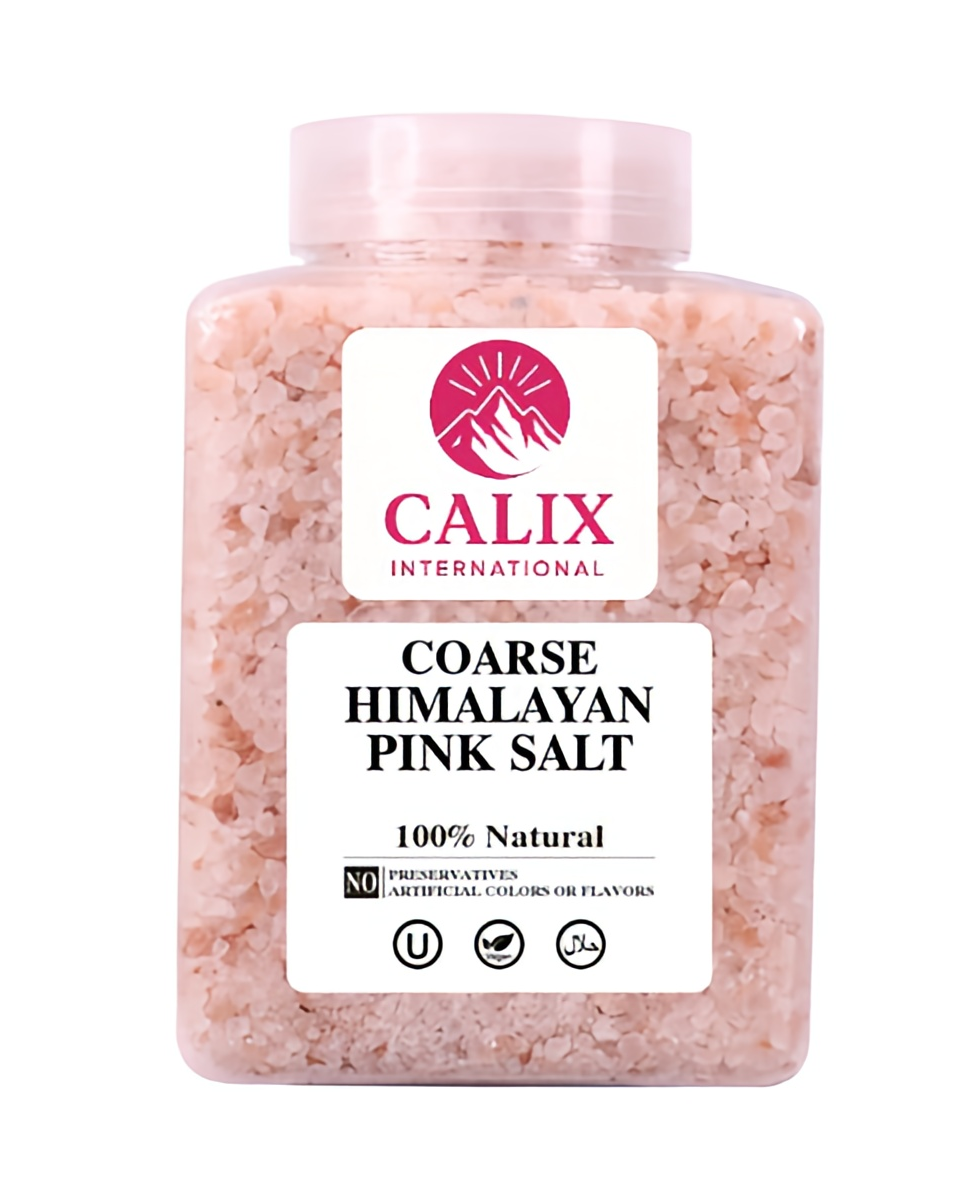 Pink Salt Coarse Large Plastic Jar - 5 lbs (2268g) | Calix International