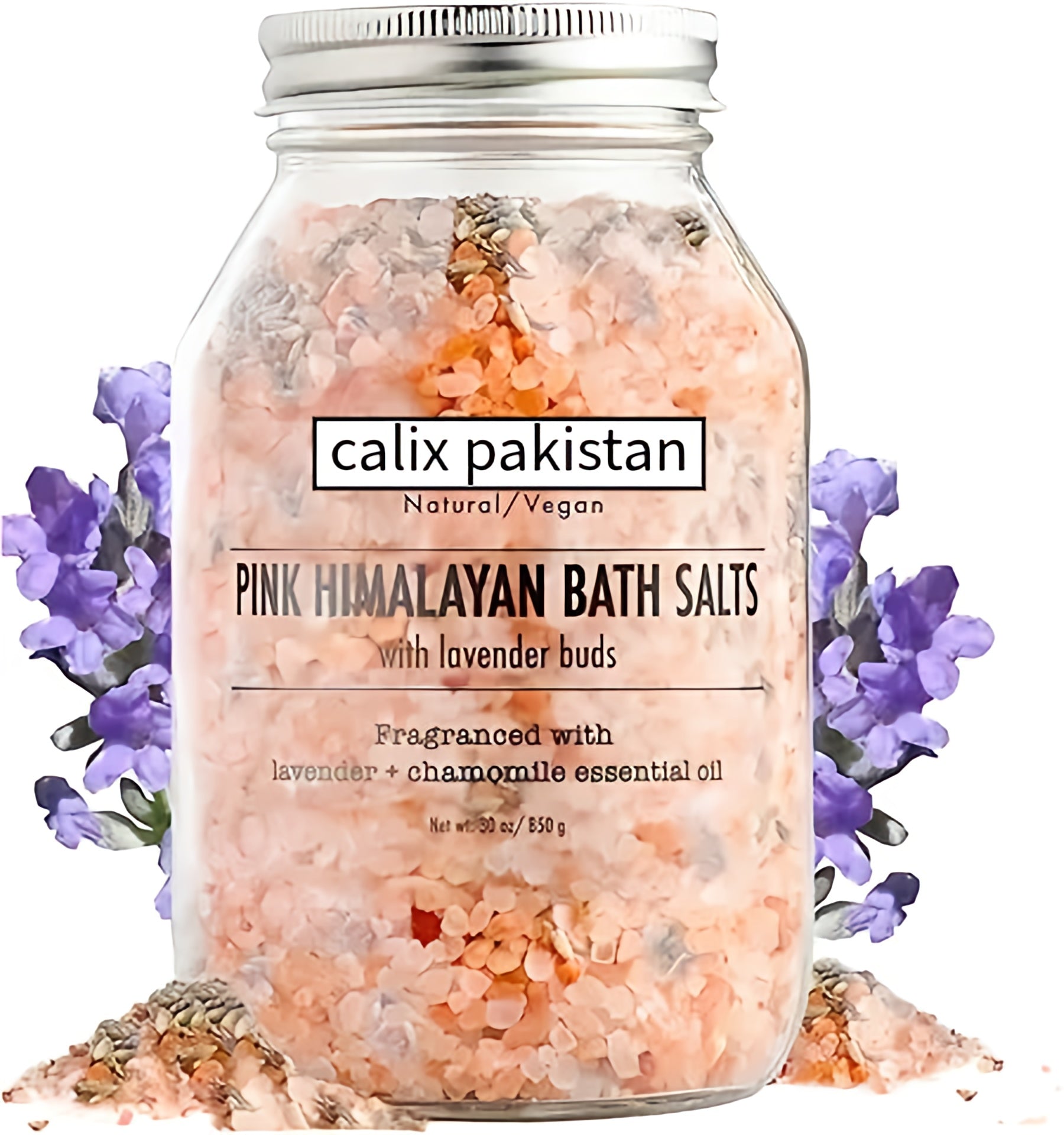 Pink Himalayan Bath Salt with Lavender & Grapefruit – 100% Natural Aromatherapy Soak – Relaxing Bath Salts for Women – Detox, Cleanse & Calm – Essential Oil Infused | Calix Pakistan